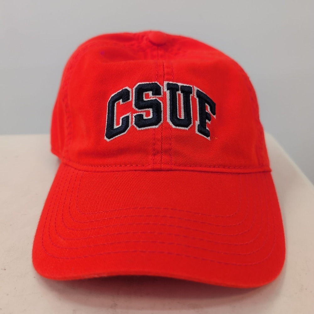 CSUF University Legacy Eye-Let Embroidered Sportswear Cap Hat Orange